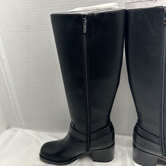 MARC FISHER Laile2 Block Heel Knee High Harness Motocycle Boots Brown SZ 9 NEW - Picture 3 of 10